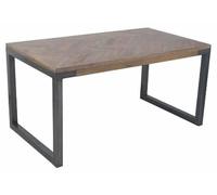Capri Dining Table - 4 Seater - 140cm - Mango Wood - Brushed Gunmetal Base