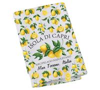 Capri Italy Arcipelago Napoletano Souvenir Tea Coffee Towel Mar Tirreno Travel Kitchen Towel Italian Lemon Lover Gift (ISOLA DI CAPRI-T)