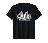 Capri Italy Island Travel Summer Vacation Scene T-Shirt