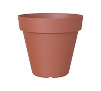Capri Matt Terracotta Plain Polypropylene Plant Pot (Dia) 20Cm, (H)18.9Cm, 4L