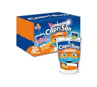 Capri-Sun Orange Kids' Juice Drink, Party Pack (20 x 200ml), Made with Real Fruit Juice - No Artificial Ingredients - Vegan, Gluten Free
