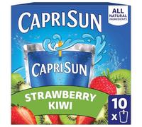 Capri Sun Strawberry Kiwi Naturally Flavored Kids Juice Drink Blend (10 ct Box, 6 fl oz Pouches)