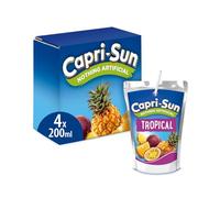Capri-Sun Tropical Kids' Juice Drink (4 x 200ml) Made with Real Fruit Juice - No Artificial Ingredients - Vegan, Gluten Free