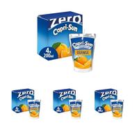 Capri-Sun Zero Orange Kids' Juice Drink (4 x 200ml), No Added Sugar - Made with Real Fruit Juice -No Preservatives, Artificial Colours, or Flavours - Vegan, Gluten Free (Pack of 4)