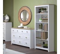 Capri Tall Bookcase Core Products Off White One Size