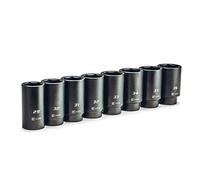 Capri Tools 1/2 in. Drive Jumbo Deep Impact Socket Set, 29 to 36 mm, Metric, 8-Piece