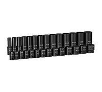 Capri Tools 1/2 in. Drive Shallow and Deep Impact Socket Set, 7/16 to 1-1/4 in., SAE, 28-Piece