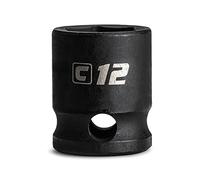 Capri Tools 12 mm Stubby Impact Socket, 3/8 in. Drive, 6 Point, Metric