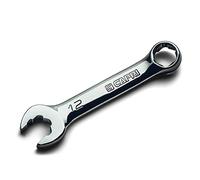 Capri Tools 12 mm WaveDrive Pro Stubby Combination Wrench for Regular and Rounded Bolts