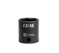 Capri Tools 13/16-Inch Shallow Impact Socket, 3/8-Inch Drive, 6-Point, SAE