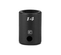Capri Tools 14 mm Shallow Impact Socket, 3/8-Inch Drive, 6-Point, Metric