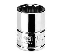 Capri Tools 14 mm Shallow Socket, 3/8 in. Drive, 12-Point, Metric