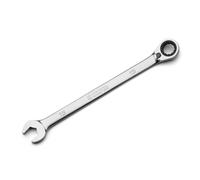 Capri Tools 15 mm 120-Tooth Ultra-Smooth Reversible Ratcheting Combination Wrench, XL Long Series, Metric, 12-Point