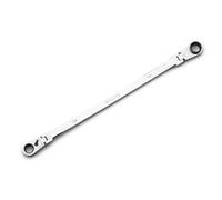 Capri Tools 16 x 18 mm 90-Tooth Extra-Long Double Box End Reversible Ratcheting Wrench, Spline Drive, Metric
