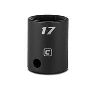 Capri Tools 17 mm Shallow Impact Socket, 3/8-Inch Drive, 6-Point, Metric