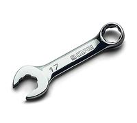 Capri Tools 17 mm WaveDrive Pro Stubby Combination Wrench for Regular and Rounded Bolts