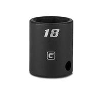 Capri Tools 18 mm Shallow Impact Socket, 3/8-Inch Drive, 6-Point, Metric