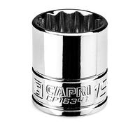 Capri Tools 19 mm Shallow Socket, 3/8 in. Drive, 12-Point, Metric