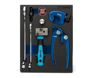 Capri Tools 3/16 in. Double Flaring Tool Kit for Brake Lines 3/16" SAE (4.75 mm) with Wrenches, Tube Cutter, and Tube Bender