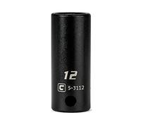 Capri Tools 3/8 in. Drive 12 mm Semi-Deep Impact Socket