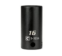Capri Tools 3/8 in. Drive 16 mm Semi-Deep Impact Socket