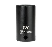 Capri Tools 3/8 in. Drive 18 mm Semi-Deep Impact Socket