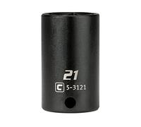 Capri Tools 3/8 in. Drive 21 mm Semi-Deep Impact Socket
