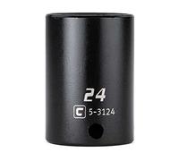 Capri Tools 3/8 in. Drive 24 mm Semi-Deep Impact Socket
