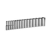 Capri Tools 3/8 in. Drive Deep Chrome Socket Set, 6-Point, 8 to 22 mm, 15-Piece