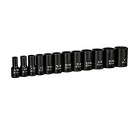 Capri Tools 3/8 in. Drive Semi-Deep Impact Sockets Set, SAE, 5/16 to 1 in, 12-Piece