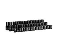 Capri Tools 3/8 in. Drive Shallow, Semi-Deep and Deep Impact Socket Set, Metric, 8 to 22 mm, 45-Piece