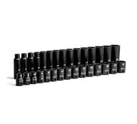 Capri Tools 3/8-Inch Drive Shallow and Deep Impact Socket Set, Metric, 8 to 22 mm, Premium Chrome Molybdenum Steel, 30-Piece, Shallow & Deep Set / 8-22 mm,CP53000-30MSD