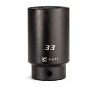 Capri Tools 33 mm Deep Impact Socket, 1/2-Inch Drive, 6-Point, Metric