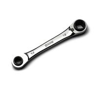 Capri Tools 4-in-1 120-Tooth Box End Reversible Ratcheting Wrench, 14, 15, 17 and 19 mm, Metric