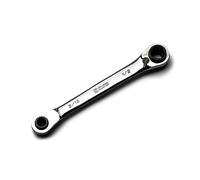 Capri Tools 4-in-1 120-Tooth Box End Reversible Ratcheting Wrench, 5/16, 3/8, 7/16, 1/2 in., SAE