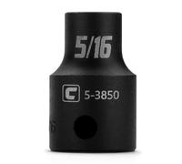 Capri Tools 5/16" Shallow Impact Socket, 3/8" Drive, 12-Point, SAE