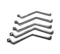 Capri Tools Brake Bleeder Wrench Set, Angled Double Box End, 7 to 11 mm, 5-Piece, Metric