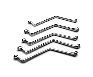 Capri Tools Brake Bleeder Wrench Set, Angled Double Box End, 7 to 11 mm, 5-Piece, Metric
