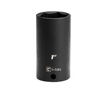 Capri Tools Deep Impact Socket, 3/8-Inch Drive, 6-Point, SAE (1-Inch)