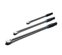 Capri Tools Fine 90-Tooth Extra Long Ratchet Set, Ergonomic Soft Grip, 1/4, 3/8, 1/2 in. Drive, 3-Piece