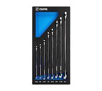 Capri Tools WaveDrive Pro Combination Wrench Set, 5/16 to 3/4 in., SAE, 8-Piece with The Mechanic's Tray