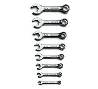 Capri Tools WaveDrive Pro Stubby Combination Wrench Set, 5/16 to 3/4 in., SAE, 8-Piece with Heavy Duty Canvas Pouch