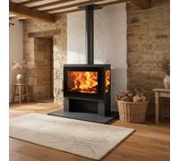 Wood Burning Multi-fuel Stove 3 Sided Capri Tri Vision Contemporary Stove [EEK: A]