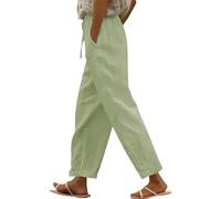 Capri Trousers Tall Linen Trousers Womens Summer Pants for Women UK Capri Summer Clothes Black Yoga Pants for Ladies Harem Sweatpants Boho Palazzo Pedal Pushers Pyjama Bottoms Plus Size