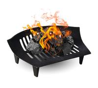 CAPRICAN 16 Inch Metal Fire Grate - Heavy Duty Fireplace Coal Basket for Open Fires, Stoves & Log Burners - Durable Raised Fire Basket for Wood, Coal & Smokeless Fuel
