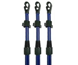 CAPRICAN 2.4M Heavy Duty Telescopic Washing Line Prop | Extendable Clothes Line Pole for Outdoor Laundry | Weatherproof Blue Powder-Coated Metal | Reliable Twist-Lock Support (3)