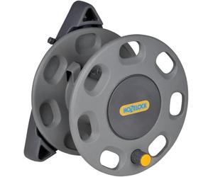 CAPRICAN 30m Compact Wall Mounted Hose Reel | Empty Reel Only for 12.5mm Hose | Manual Rewind Garden Hose Box | Includes Hose Guide & All Wall Fixings | Slim-Line Open Drum Design - 100-000-939