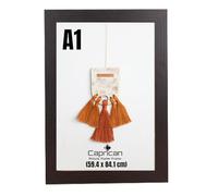 caprican A1 Picture Frames - Black Photo Frame with Safe Perspex Front - A1 A2 A3 A4 A5 Photo Frames Multiple Pictures Sizes Colors, Portraits & Wall Mounting Orientation (59.4 x 84.1cm)
