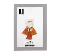 caprican A1 Picture Frames - Grey Photo Frame with Safe Perspex Front - A1 A2 A3 A4 A5 Photo Frames Multiple Pictures Sizes Colors, Portraits & Wall Mounting Orientation (59.4 x 84.1 cm)
