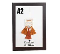 caprican A2 Picture Frames - Black Photo Frame with Safe Perspex Front - A1 A2 A3 A4 A5 Photo Frames Multiple Pictures Sizes Colors, Portraits & Wall Mounting Orientation (42 x 59.4 cm)